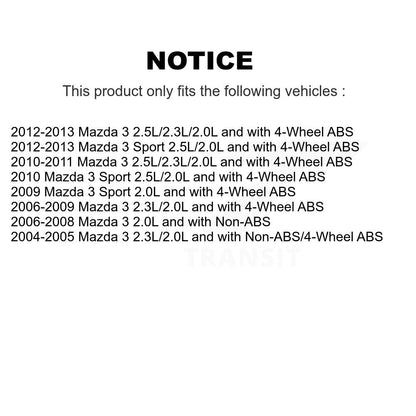 ABS Wheel Speed Sensor Wiring Harness Rear Left SEN-2ABS5075 For Mazda 3 Sport