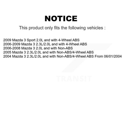 ABS Wheel Speed Sensor Wiring Harness Rear Right SEN-2ABS5077 For Mazda 3 Sport