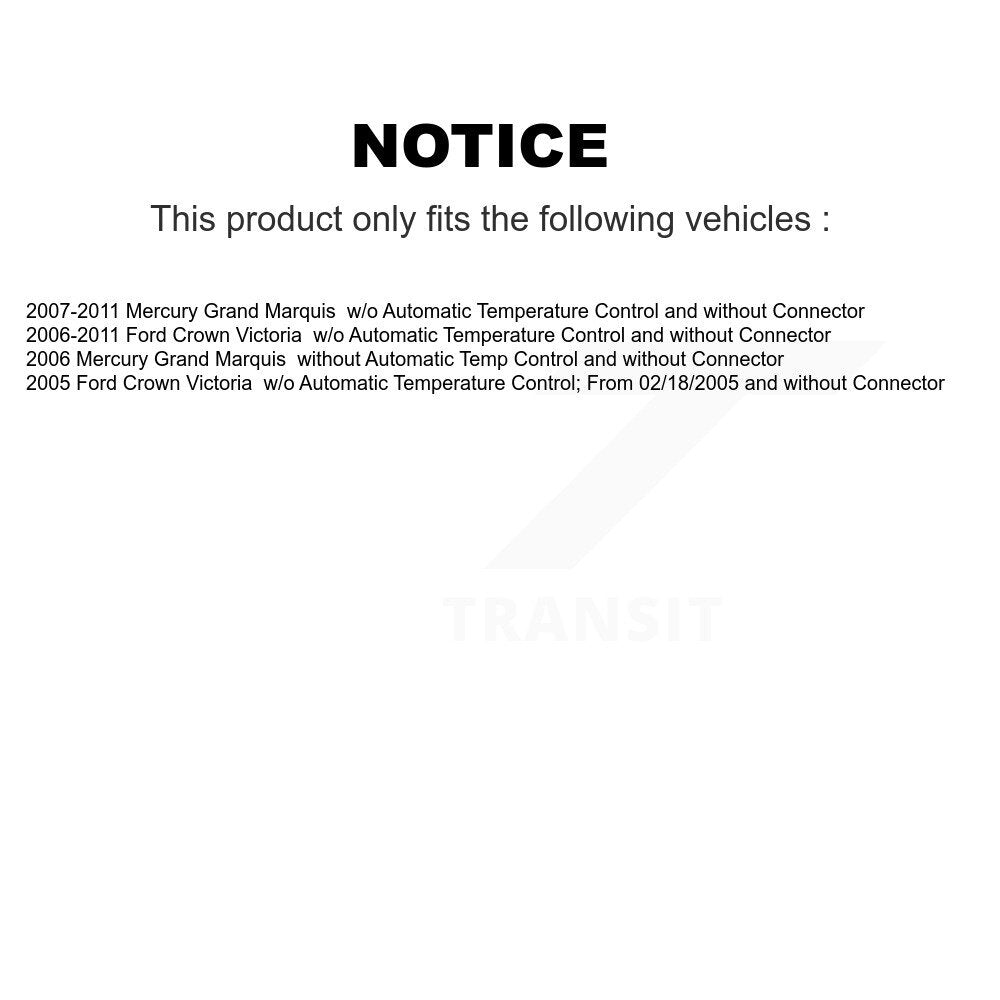 HVAC Blower Motor Resistor SEN-2BMR0005 For Ford Crown Victoria Mercury Grand
