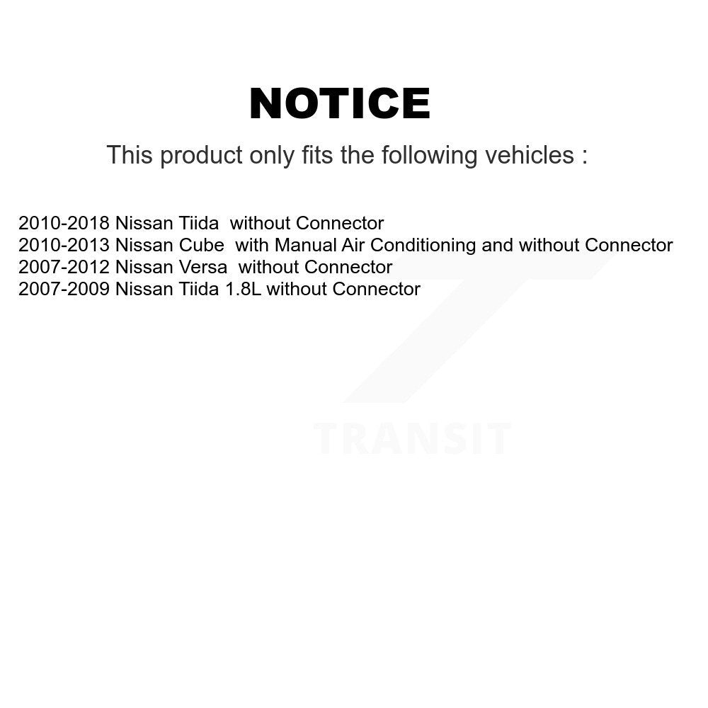 HVAC Blower Motor Resistor SEN-2BMR0026 For Nissan Versa Tiida without Connector