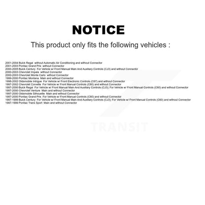 HVAC Blower Motor Resistor SEN-2BMR0034 For Chevrolet Buick Century Corvette
