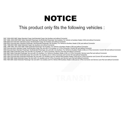 HVAC Blower Motor Resistor Rear SEN-2BMR0126 For Chevrolet Astro GMC Safari