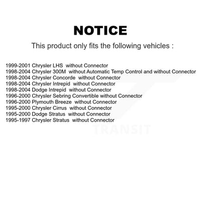 HVAC Blower Motor Resistor SEN-2BMR0263 For Chrysler Intrepid Dodge Sebring 300M