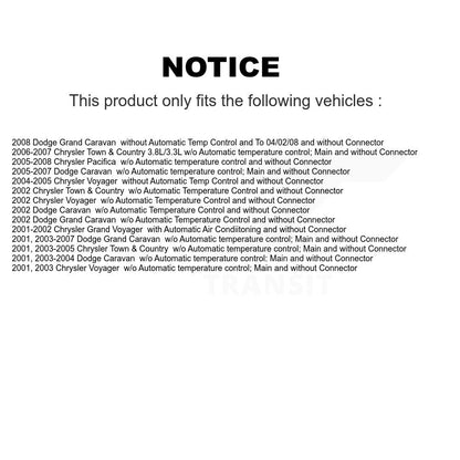 HVAC Blower Motor Resistor SEN-2BMR0275 For Dodge Grand Caravan Chrysler Town &
