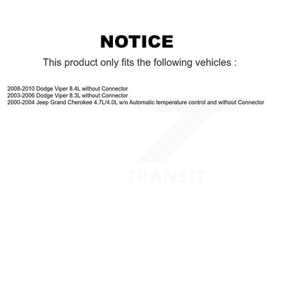HVAC Blower Motor Resistor SEN-2BMR0297 For Jeep Grand Cherokee Dodge Viper