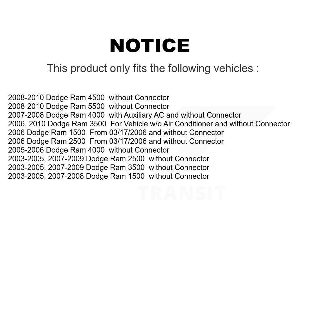 HVAC Blower Motor Resistor SEN-2BMR0350 For Dodge Ram 1500 3500 2500 4500 5500