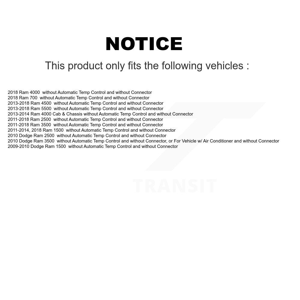 HVAC Blower Motor Resistor SEN-2BMR0358 For Ram 1500 3500 2500 Dodge 700 4000