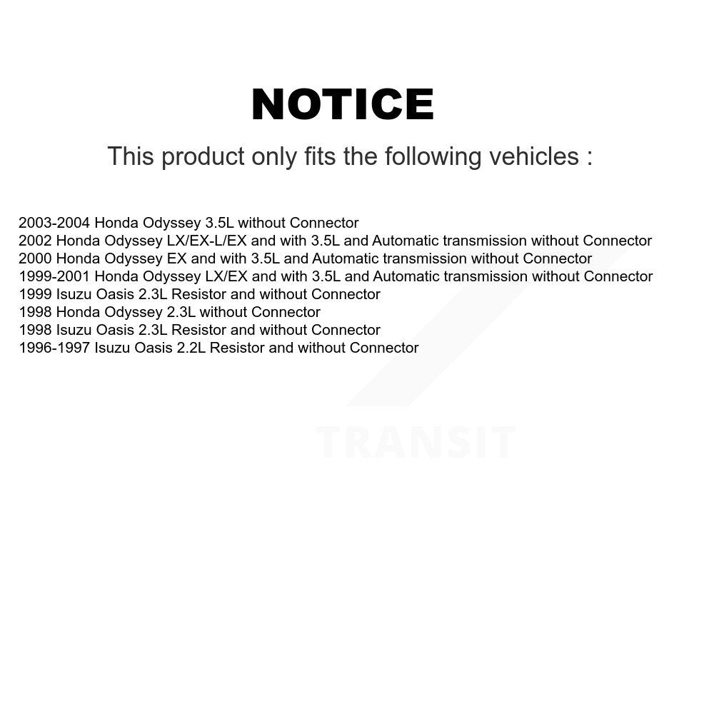 HVAC Blower Motor Resistor SEN-2BMR0442 For Honda Odyssey Isuzu Oasis