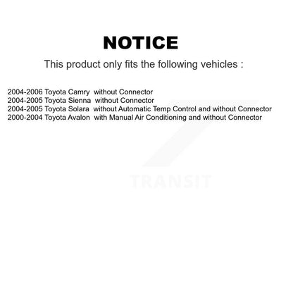HVAC Blower Motor Resistor SEN-2BMR0499 For Toyota Camry Sienna Solara Avalon