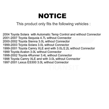 HVAC Blower Motor Resistor SEN-2BMR0519 For Toyota 4Runner Sienna Sequoia Solara
