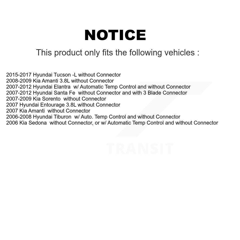 HVAC Blower Motor Resistor SEN-2BMR0578 For Hyundai Elantra Santa Fe Tucson Kia