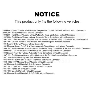 HVAC Blower Motor Resistor SEN-2BMR0614 For Mercury Grand Marquis Ford Crown Car