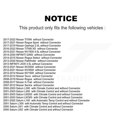 HVAC Blower Motor Resistor SEN-2BMR1009 For Nissan Rogue Pathfinder Sport Sentra
