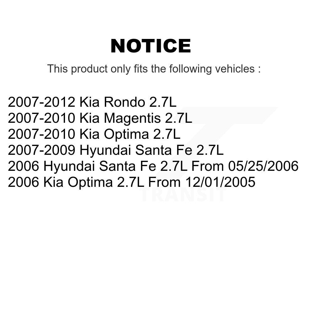Ignition Knock (Detonation) Sensor Right SEN-2KNC0456 For Hyundai Santa Fe Kia