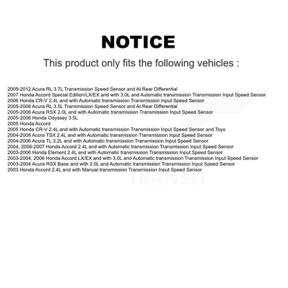 Speed Sensor For Honda Accord Acura CR-V Odyssey TSX TL Element RSX