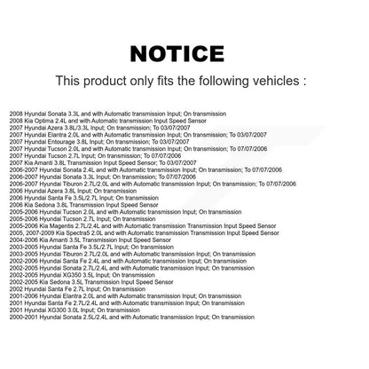 Speed Sensor SEN-2VSS0005 For Hyundai Sonata Elantra Tucson Santa Fe Kia Tiburon
