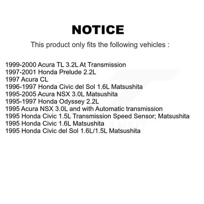 Speed Sensor For Honda Prelude Acura TL Civic del Sol Odyssey NSX