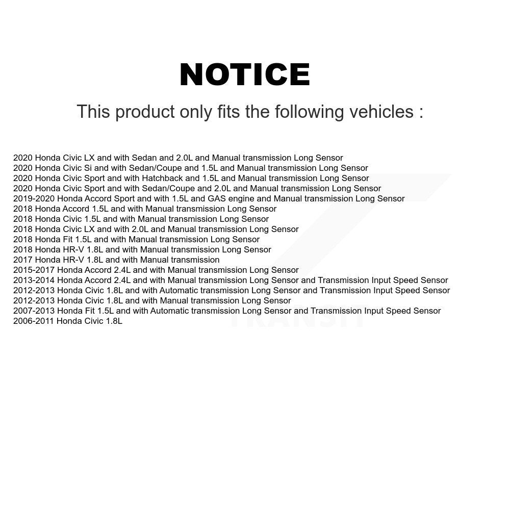 Speed Sensor For Honda Civic Accord Fit HR-V