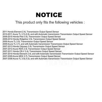 Vehicle Speed Sensor SEN-2VSS0074 For Honda CR-V Odyssey Acura Pilot RDX MDX TL