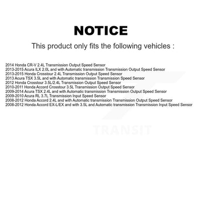 Vehicle Speed Sensor SEN-2VSS0099 For Honda Accord CR-V Acura TSX ILX Crosstour