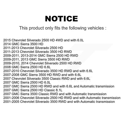 Speed Sensor For Chevrolet Silverado 2500 HD GMC Sierra 3500