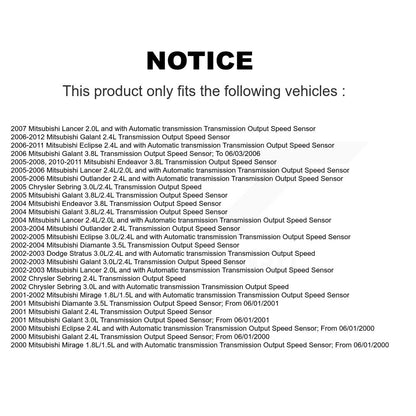 Vehicle Speed Sensor SEN-2VSS0154 For Mitsubishi Eclipse Chrysler Sebring Lancer