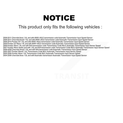 Vehicle Speed Sensor SEN-2VSS0236 For Chevrolet Pontiac Aveo5 Aveo Wave G3 Wave5