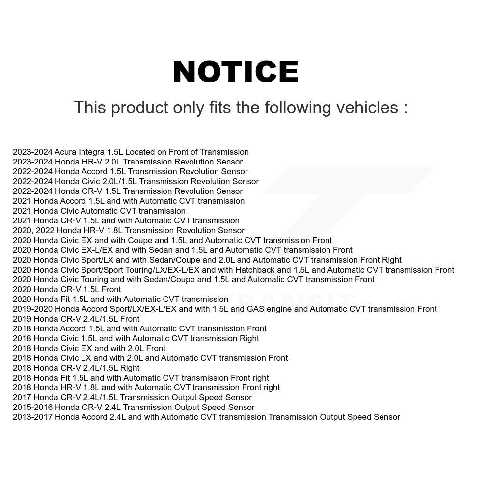 Vehicle Speed Sensor SEN-2VSS0523 For Honda CR-V Civic Accord HR-V Fit Acura