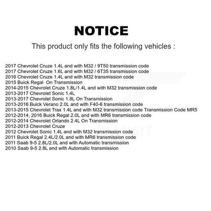 Vehicle Speed Sensor SEN-2VSS0541 For Chevrolet Cruze Sonic Buick Trax Verano