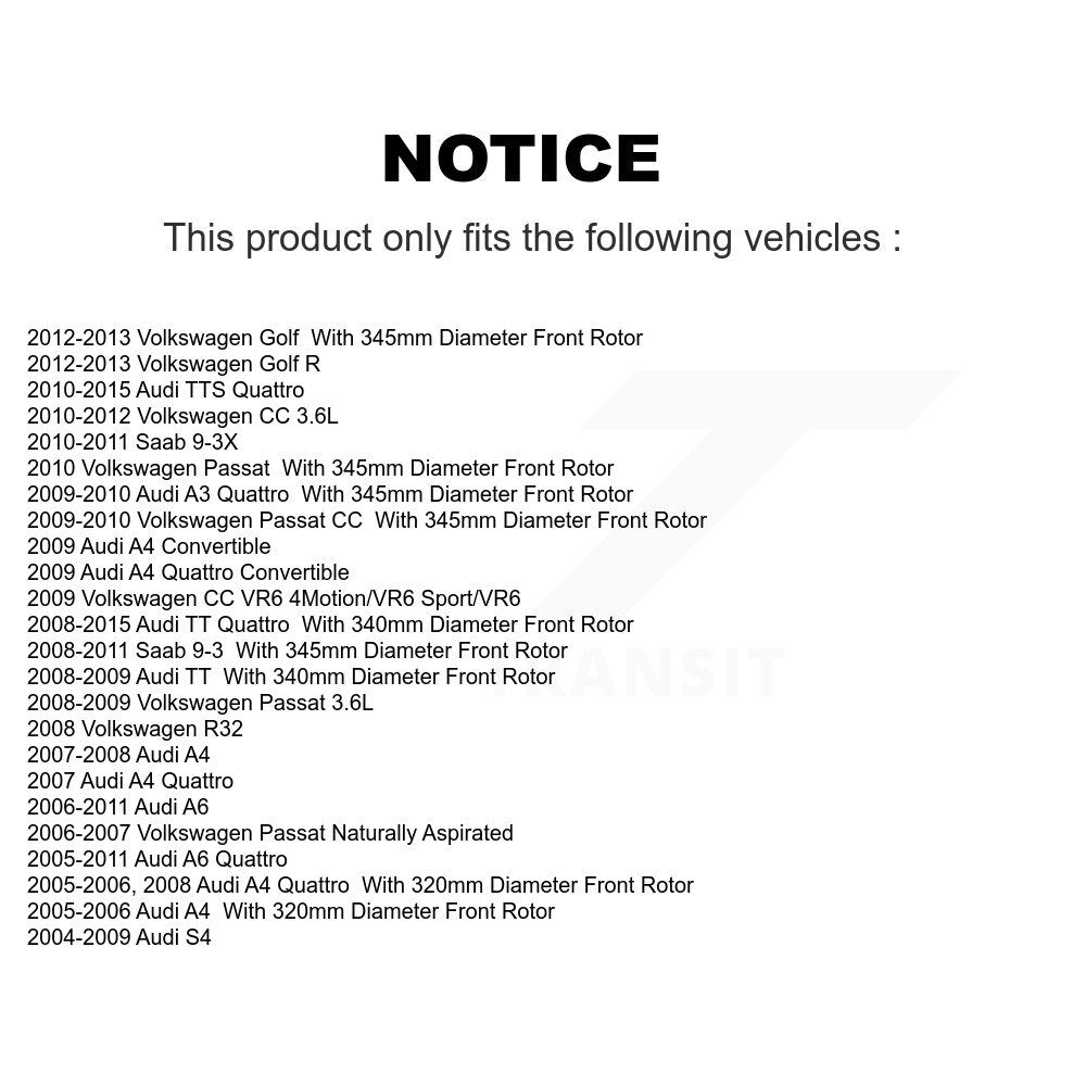 Semi-Metallic Disc Brake Pads Front SIM-1111 For Volkswagen Audi Golf A4 Quattro