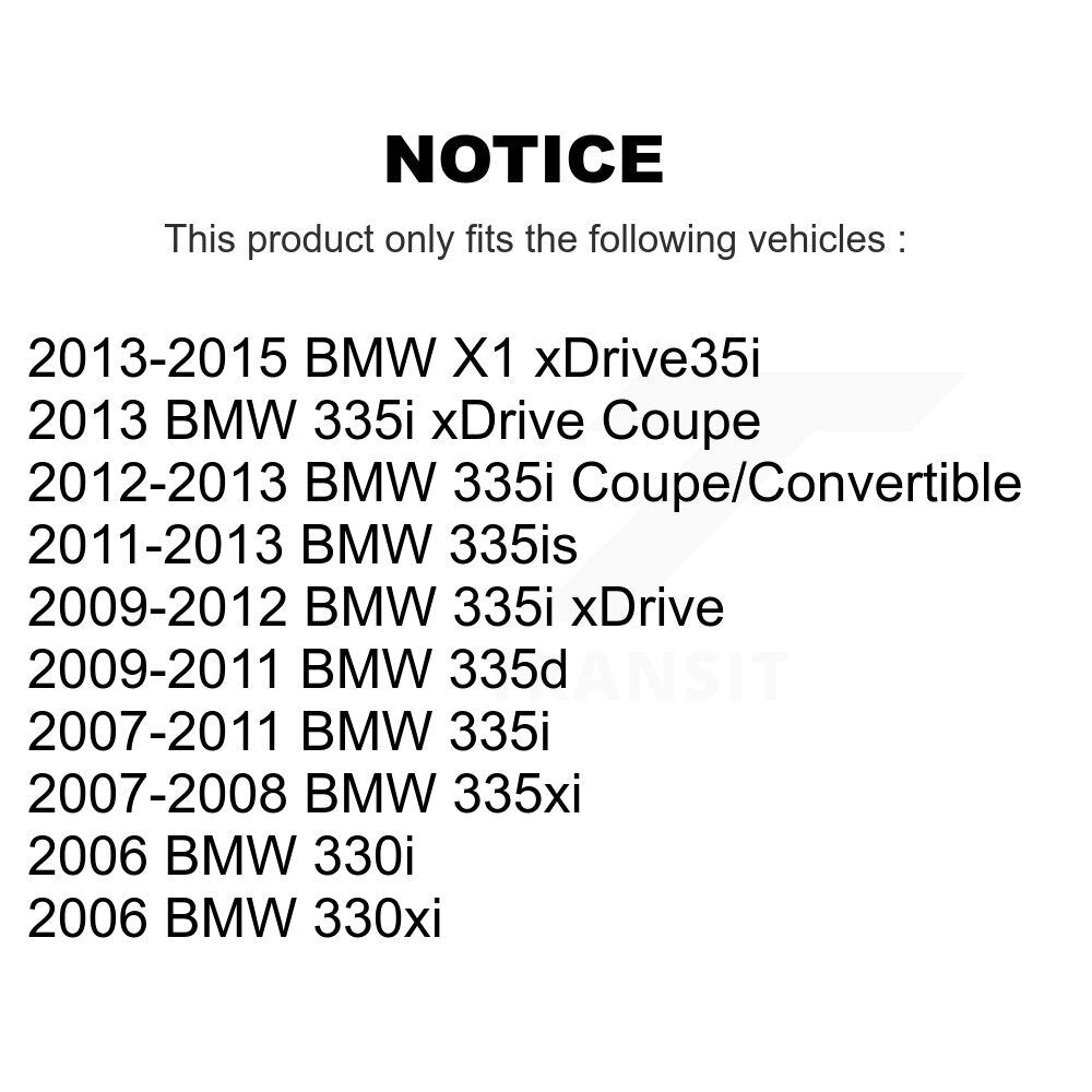Semi-Metallic Disc Brake Pads Rear SIM-1170 For BMW X1 335i xDrive 335xi 330i