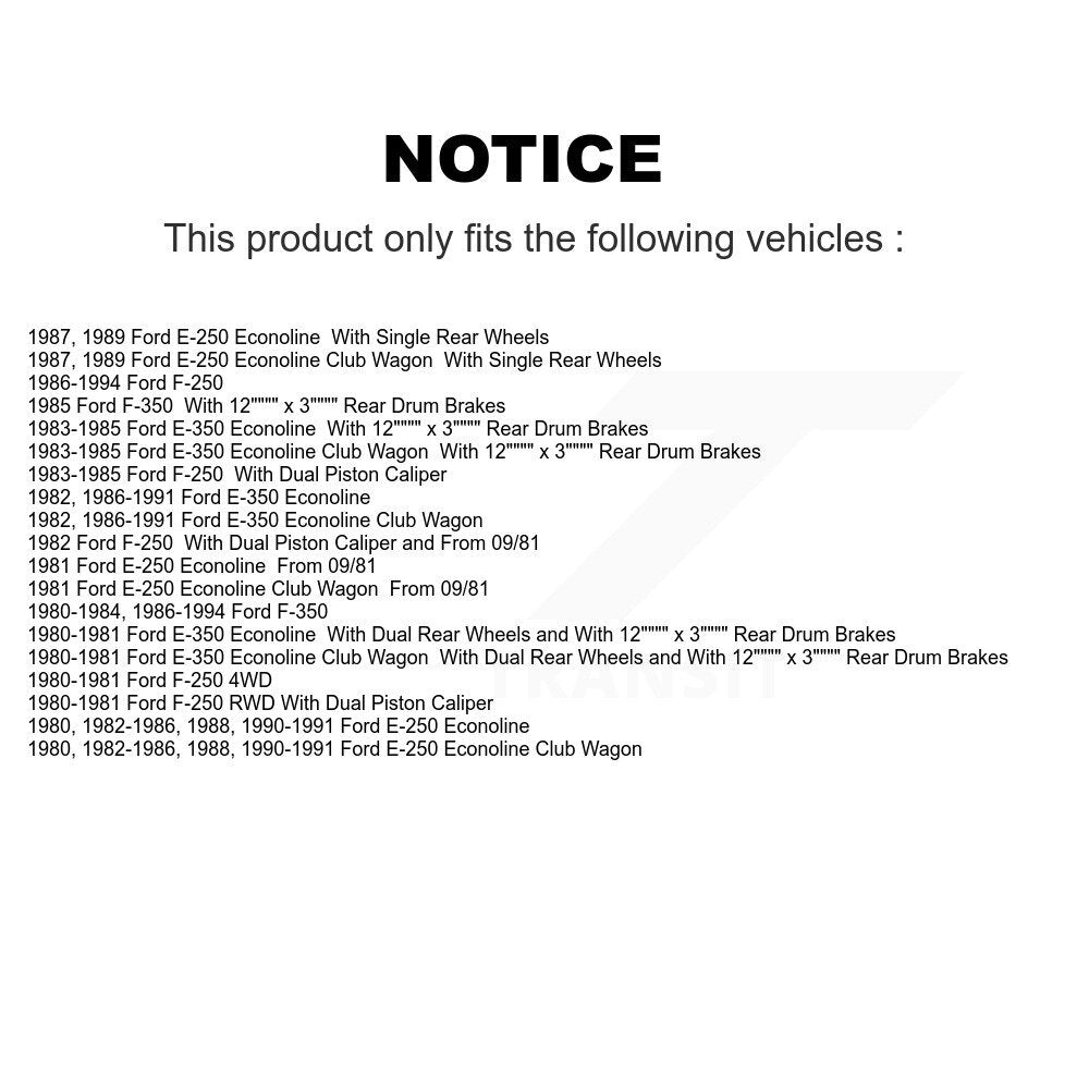 Semi-Metallic Disc Brake Pads Front SIM-120 For Ford F-250 E-350 Econoline F-350