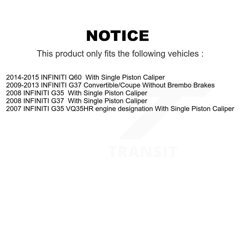 Semi-Metallic Disc Brake Pads Front SIM-1287 For INFINITI G37 G35 Q60