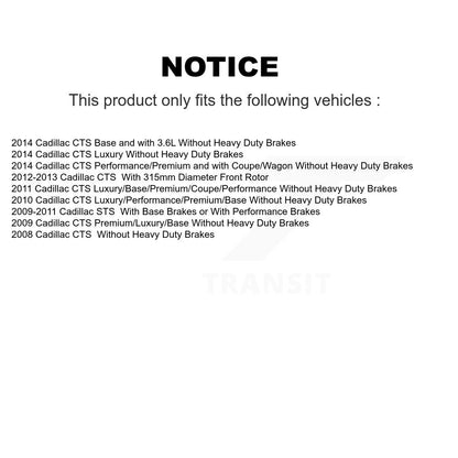 Semi-Metallic Disc Brake Pads Front SIM-1332 For Cadillac CTS STS