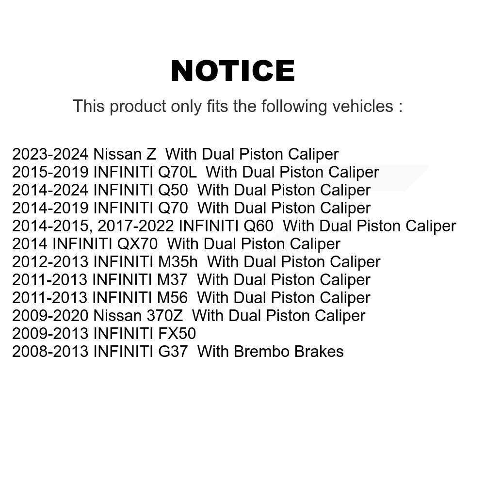 Semi-Metallic Disc Brake Pads Rear SIM-1347 For INFINITI Q50 G37 Nissan 370Z Q60