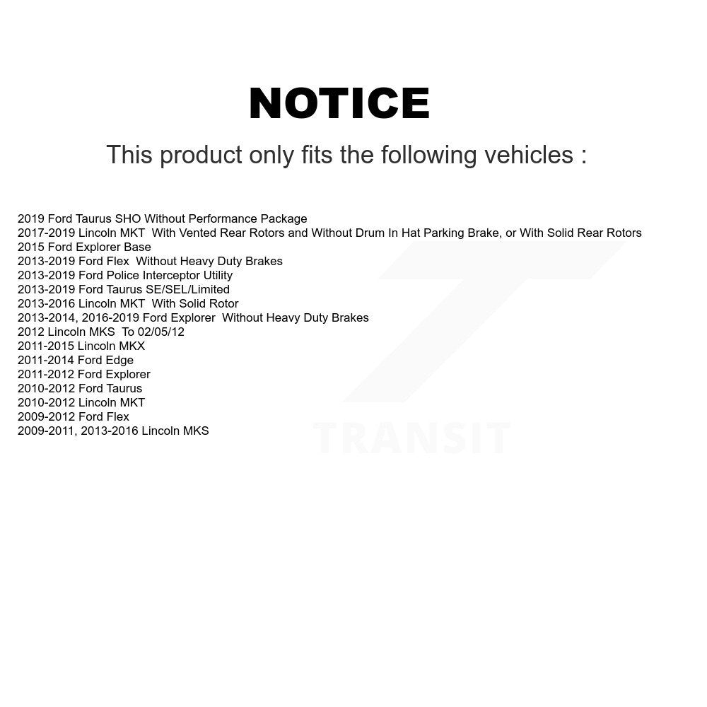 Semi-Metallic Disc Brake Pads Rear SIM-1377 For Ford Explorer Edge Flex Lincoln