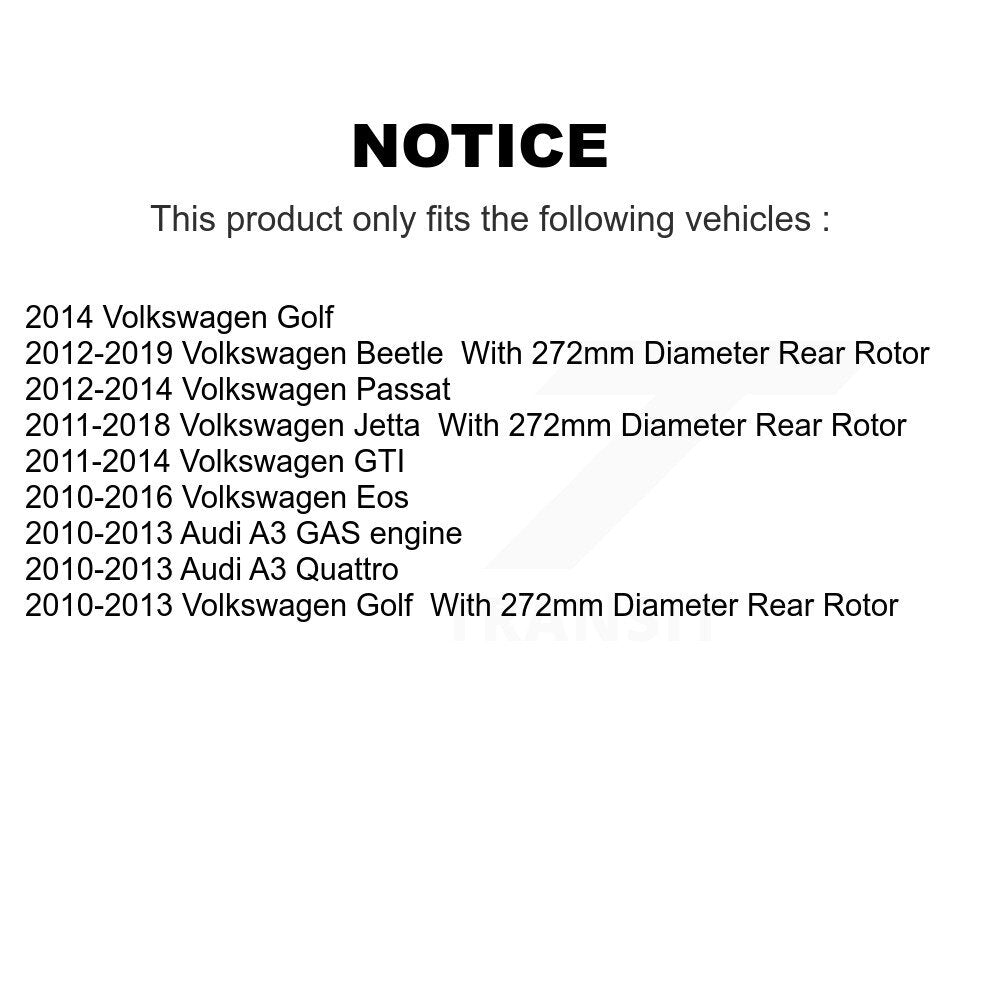 Semi-Metallic Disc Brake Pads Rear SIM-1456 For Volkswagen Jetta Golf Beetle GTI