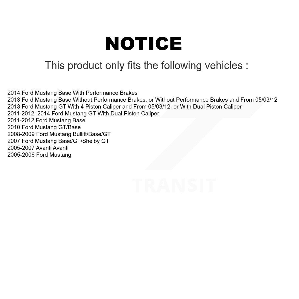 Semi-Metallic Disc Brake Pads Front SIM-1463 For Ford Mustang Avanti