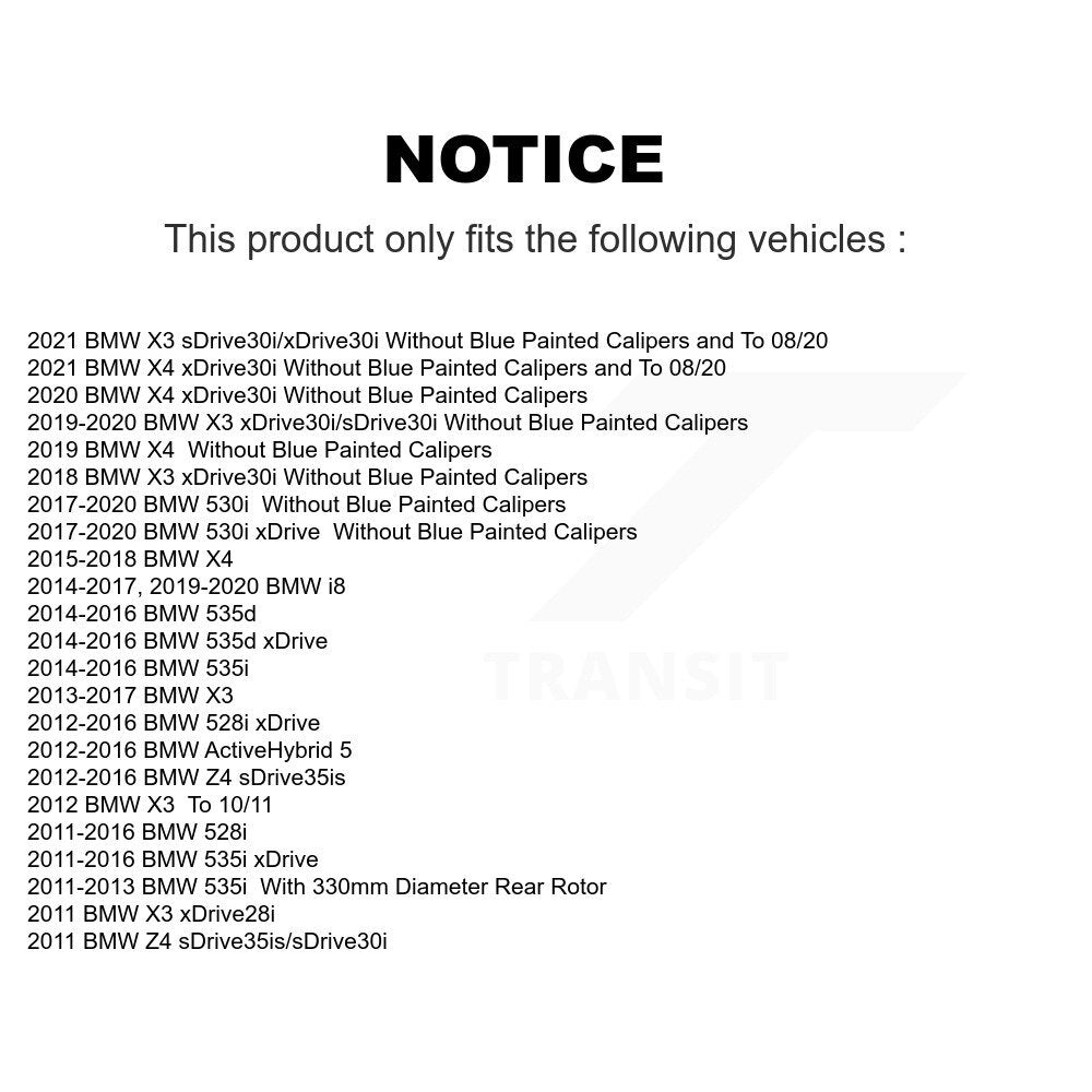 Semi-Metallic Disc Brake Pads Rear SIM-1473 For BMW X3 X4 535i xDrive 528i 530i