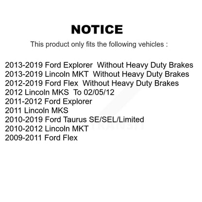 Semi-Metallic Disc Brake Pads Front SIM-1508 For Ford Explorer Flex Taurus MKT