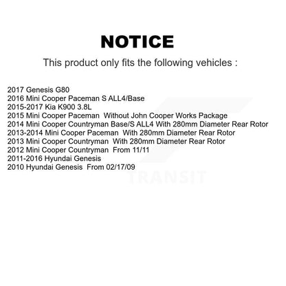 Semi-Metallic Disc Brake Pads Rear SIM-1551 For Hyundai Genesis Mini Cooper G80