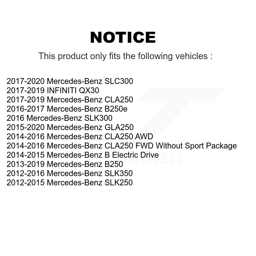 Semi-Metallic Disc Brake Pads Rear SIM-1646 For Mercedes-Benz GLA250 CLA250 B250