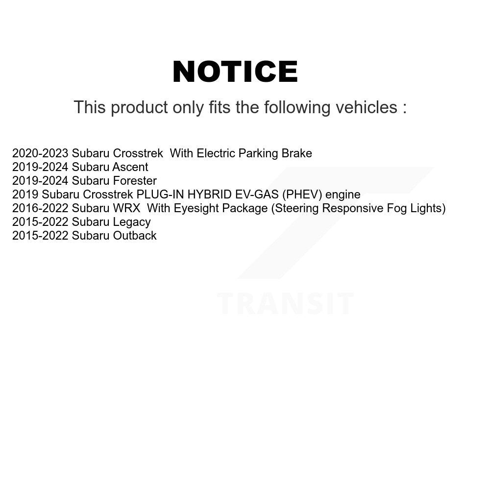 Semi-Metallic Disc Brake Pads Rear SIM-1808 For Subaru Crosstrek Outback WRX