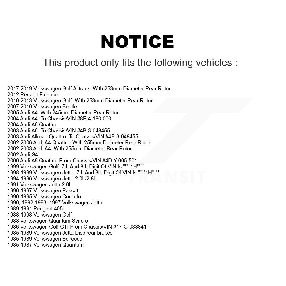 Semi-Metallic Disc Brake Pads Rear SIM-340 For Volkswagen Golf Beetle Audi A4 A6