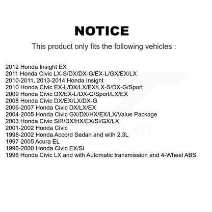 Semi-Metallic Disc Brake Pads Front SIM-465A For Honda Civic Accord Acura EL