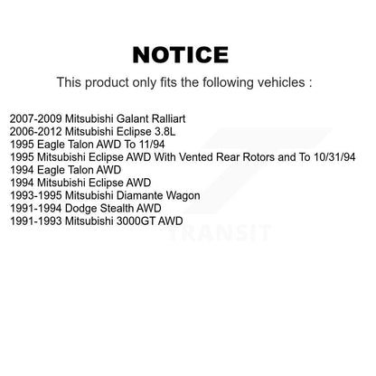 Semi-Metallic Disc Brake Pads Rear SIM-532 For Mitsubishi Eclipse Galant Dodge