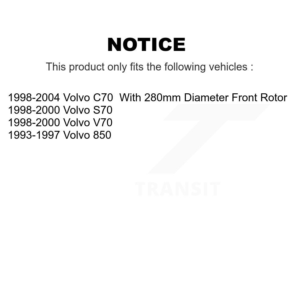 Semi-Metallic Disc Brake Pads Front SIM-618 For Volvo S70 850 V70 C70