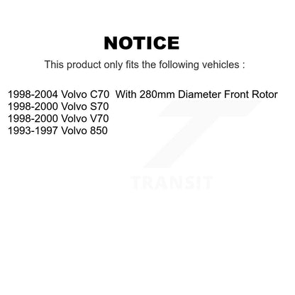 Semi-Metallic Disc Brake Pads Front SIM-618 For Volvo S70 850 V70 C70