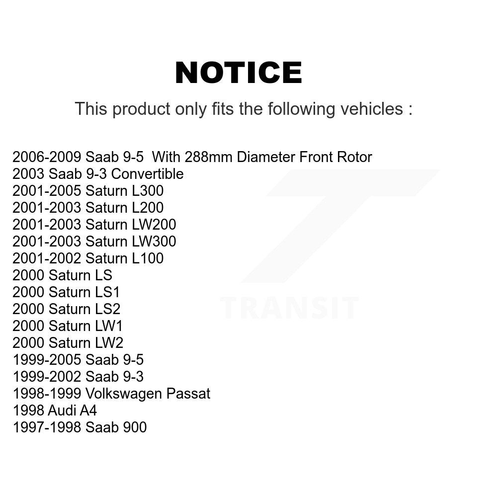 Semi-Metallic Disc Brake Pads Front SIM-819 For Saab 9-5 Saturn 9-3 L200 Passat