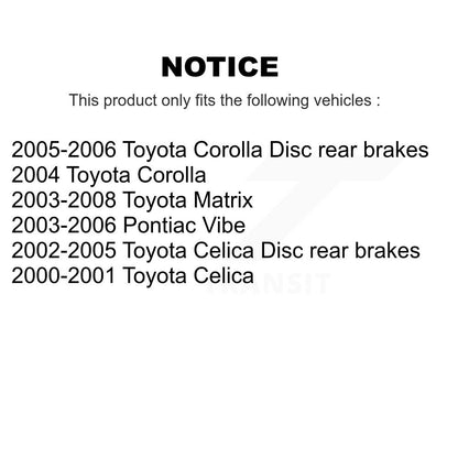 Semi-Metallic Disc Brake Pads Rear SIM-823 For Toyota Corolla Matrix Pontiac